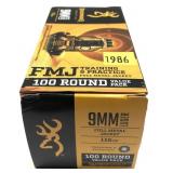 Box of 9mm Luger 115-grain FMJ Browning