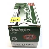 Box of 9mm Luger 115-grain Remington MC