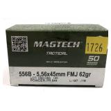 Box of 5.56 x 45mm 62-grain FMJ Magtech