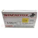 Box of 5.56mm 55-grain FMJ Winchester
