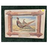 Ithaca Featherlight ringneck pheasant tin sign