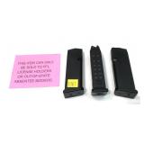 Not NYS Compliant- lot- 3 Glock 9mm 15 Rd.
