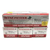 x4- Boxes of 9mm Luger 115-grain FMJ Winchester