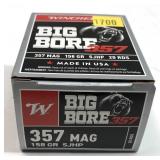 Box of .357 Mag. 158-grain SJHP Winchester