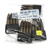 Bag of Ball .30 Cal. (.30-06) cartridges,