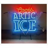 Coors Arctic Ice neon sign,