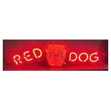 Red Dog neon and light up sign,