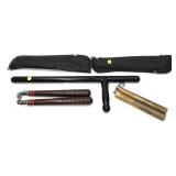 Lot: wooden batons