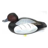 Mike Smyser Drake Red Head Wooden Carved Decoy,