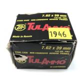 Box of 7.62x39mm 122-grain FMJ Tulammo