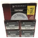 250 Rds. of .22 LR. Federal Lightning