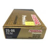 Box of .25-06 REM 100-grain Nosler ballistic tip
