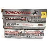 x3- Boxes of .22-250 REM 55-grain Winchester