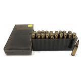 Lot, Russian 6.5x55 cartridges in MTM plastic