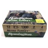 Box of 12 Ga. 3.5" No. 4 Remington Nitro turkey