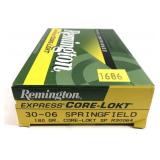 Box of .30-06 Springfield 180-grain Core-Lokt