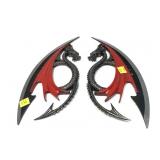 Pair of fantasy medieval dragon blades