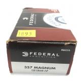 Box of .357 Mag. 158-grain JSP Federal