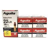 250 Rds. of .22 LR. HP Aguila cartridges, 250 Rds.