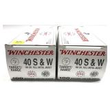 x2- Boxes of .40 S&W 165-grain FMJ Winchester