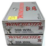 x2- Boxes of .308 WIN 180-grain Power-Point