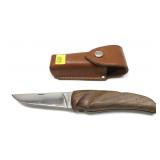 Gerber 97223 1-blade folding knife with leather