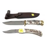 Lot, 2 Mossy Oak knives: hunting knife with