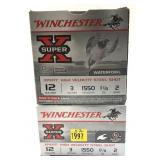 x2- Boxes of 12 Ga. 3" No. 2 Winchester steel