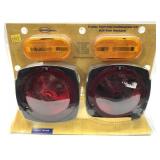 Trailer lighting combination kit with 2 side