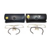 Lot: 2 pair of Shooting glasses in cases