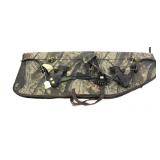 Unmarked compound takedown bow with sight,