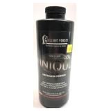 1 lb. bottle of Alliant Unique smokeless powder,