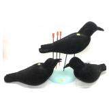Lot: 3- Crow Decoys with bases