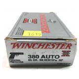 Box of .380 Auto 85-grain Silvertip HP Winchester
