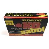 Box of 12 Ga. 2.75" Brenneke sabot slugs, 25 Rds.
