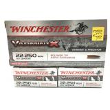 x3- Boxes of .22-250 REM 55-grain Winchester