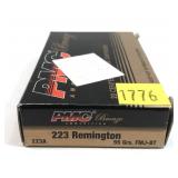 Box of .223 REM 55-grain FMJ-BT PMC bronze