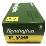 Box of .357 Mag. 125-grain Remington HP