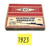 Box of 100 large rifle magnum primers, CCI No.