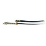 Decorative sword with scabbard, 43" overall length