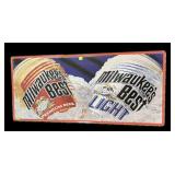 Miller Beer tin sign, 16" x 36"