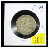 1954 Franklin half dollar