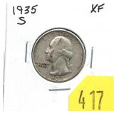 1935-S Washington quarter
