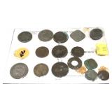 Lot, world coins, 15 pcs.