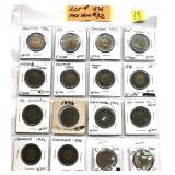 x16- Canadian $2 dollar coins, mixed dates -x16