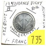 1943 France 1 franc