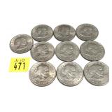 x10- Susan B. Anthony dollars -x10 dollars- Sold