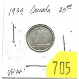 1939 Canadian dime
