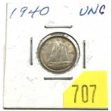1940 Canadian dime