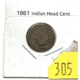 1861 Indian Head cent